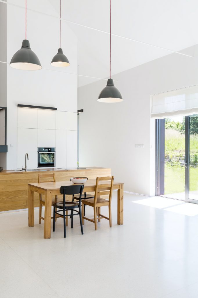 Spacious interior of kitchen